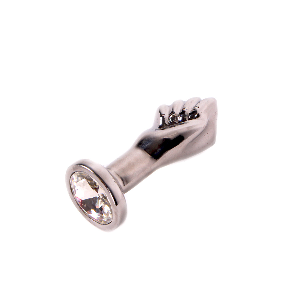 Stahl-Faust-Buttplug 8,8 cm mit Edelstein – einzigartiges Gefühl