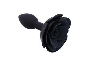 Black Rose Silicone Butt Plug 9 cm – Elegant & Comfortable