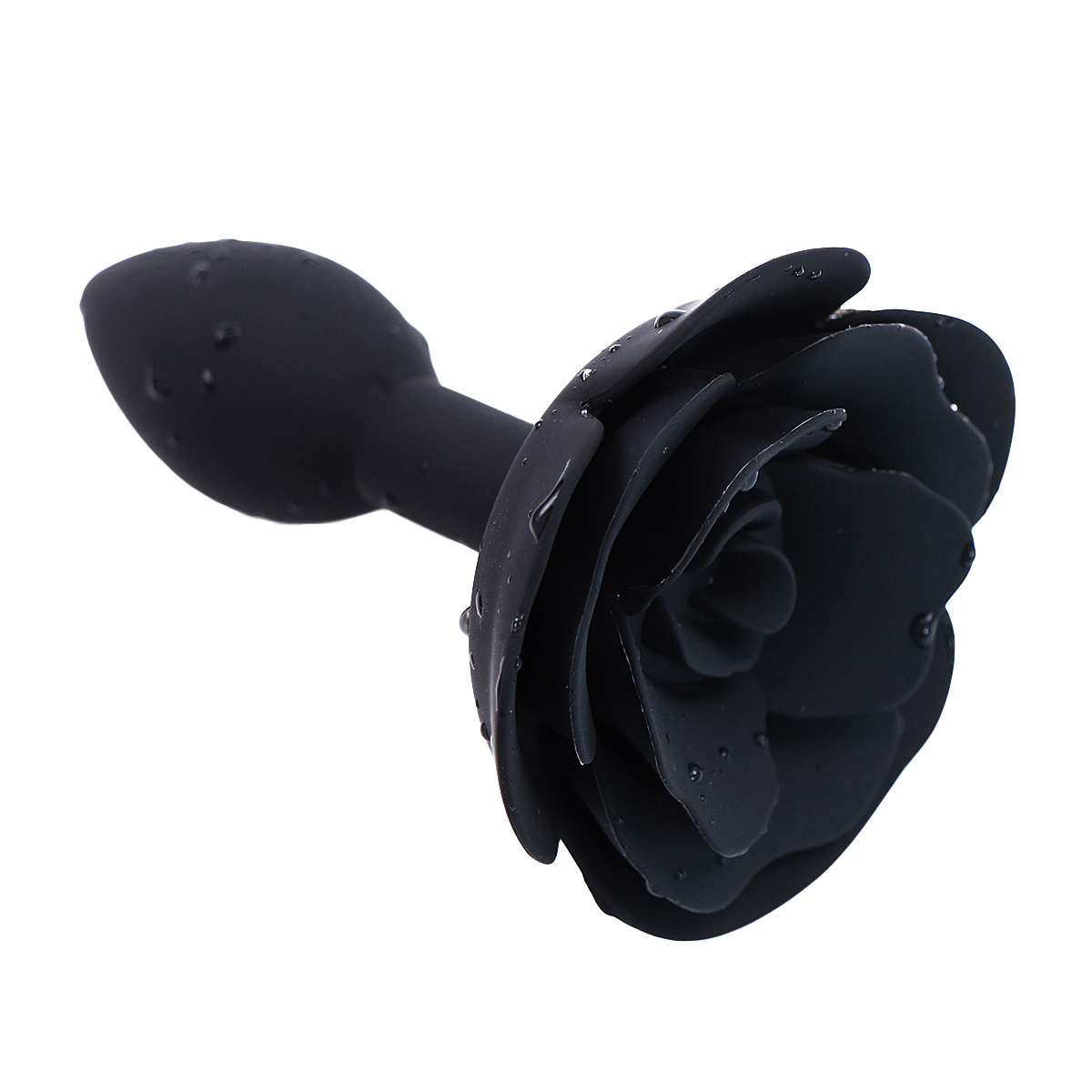 Zwarte Roos Siliconen Buttplug 9 cm – Elegant & Comfortabel