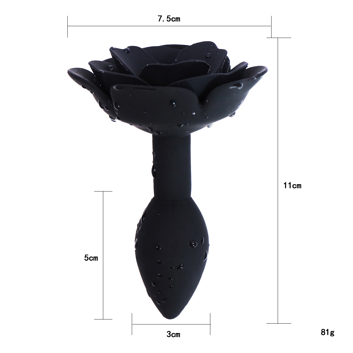 Black Rose Silikon-Buttplug 9 cm – Elegant & komfortabel