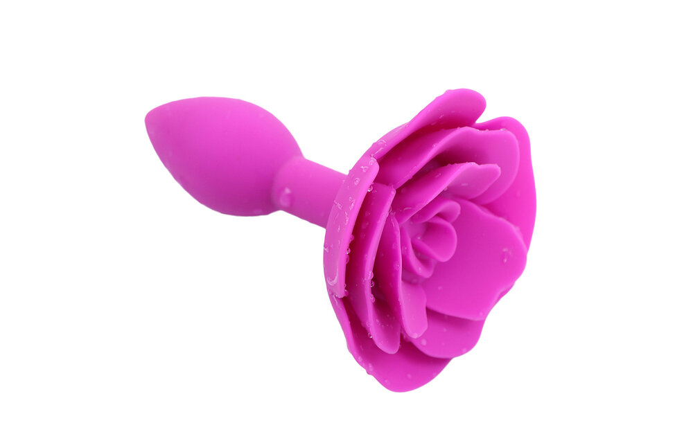 Roze Roos Siliconen Anaal Plug 9 cm – Zacht & Waterdicht