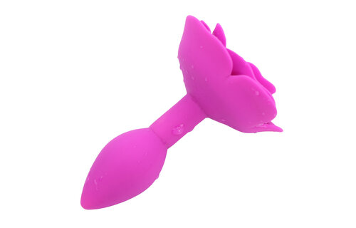 Pink Rose Silicone Anal Plug – Soft, Elegant & Waterproof