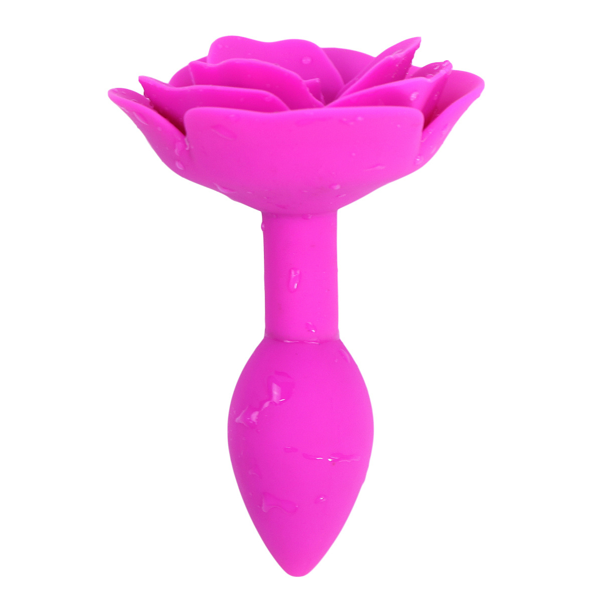 Pink Rose Silicone Anal Plug 9 cm – Soft & Waterproof