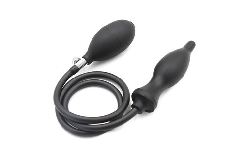 Aufblasbarer schwarzer Analplug 7 cm – Komfortabel & wasserdicht