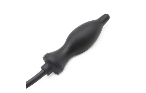 Opblaasbare Zwarte Anale Plug 7 cm – Comfortabel & Waterdicht