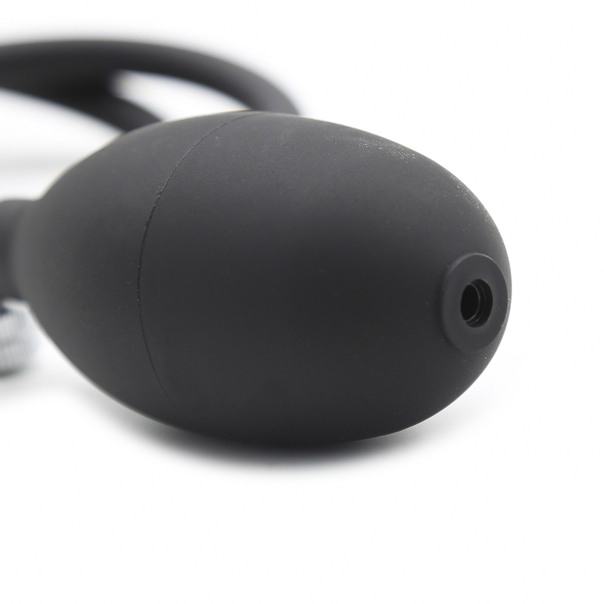 Inflatable Smooth Black Dildo – Comfort & Safety