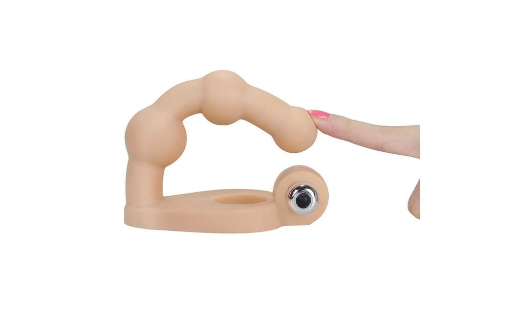 Ultraweicher TPE-Cockring & Dildo 15 cm – Doppeltes Vergnügen