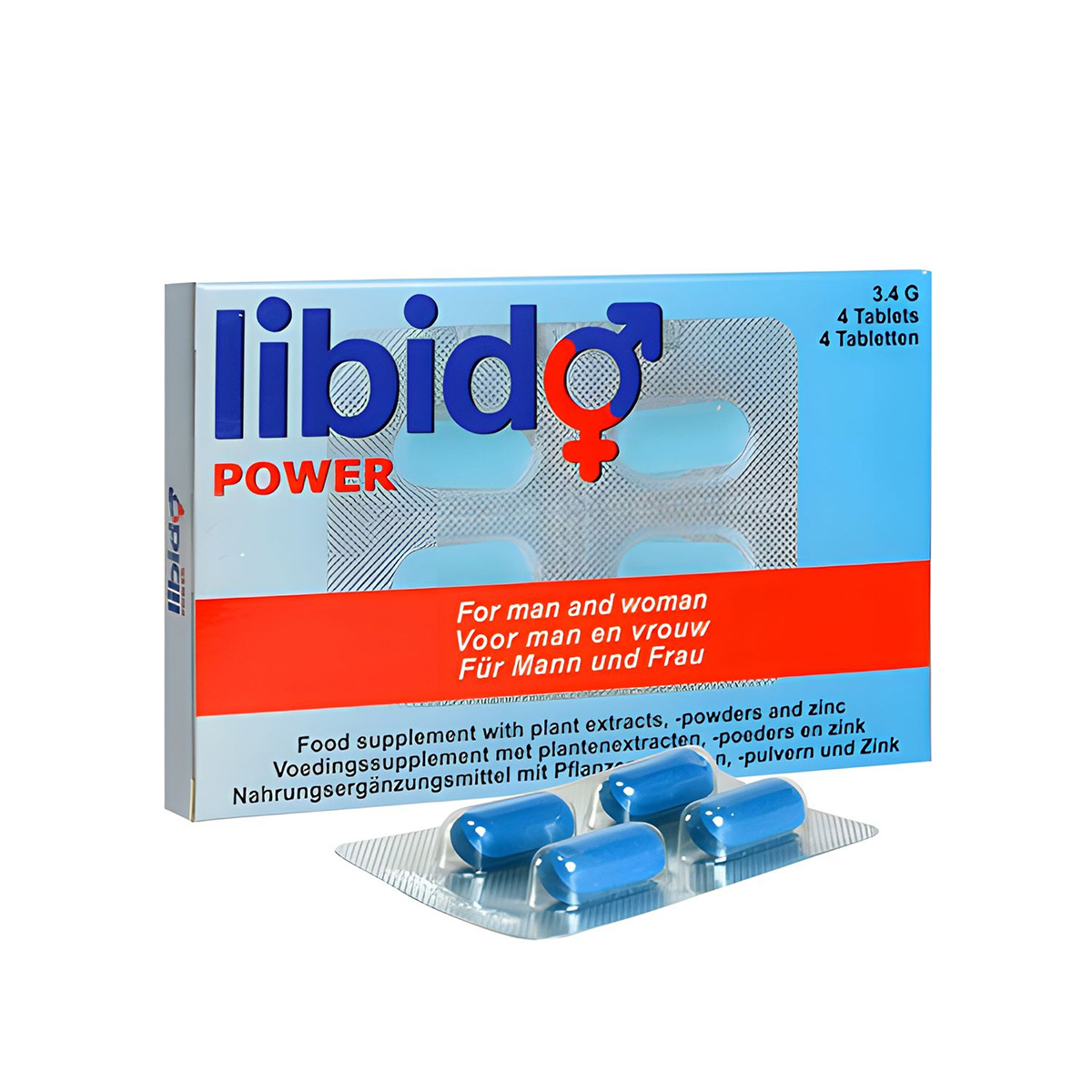 Libidopower 4 Tablets | Natural Libido Enhancer