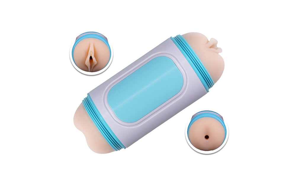 Duo Masturbator Cup Zelfglijdend – Vagina & Anus Sensatie