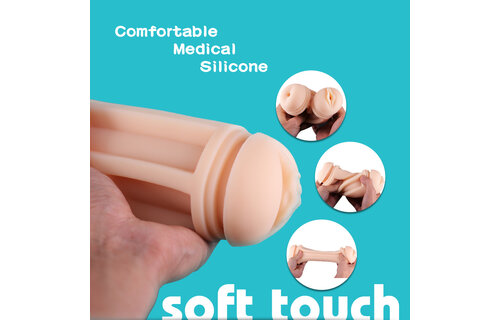 Duo-Masturbator Cup Selbstgleitend – Vagina- & Anus-Sensation