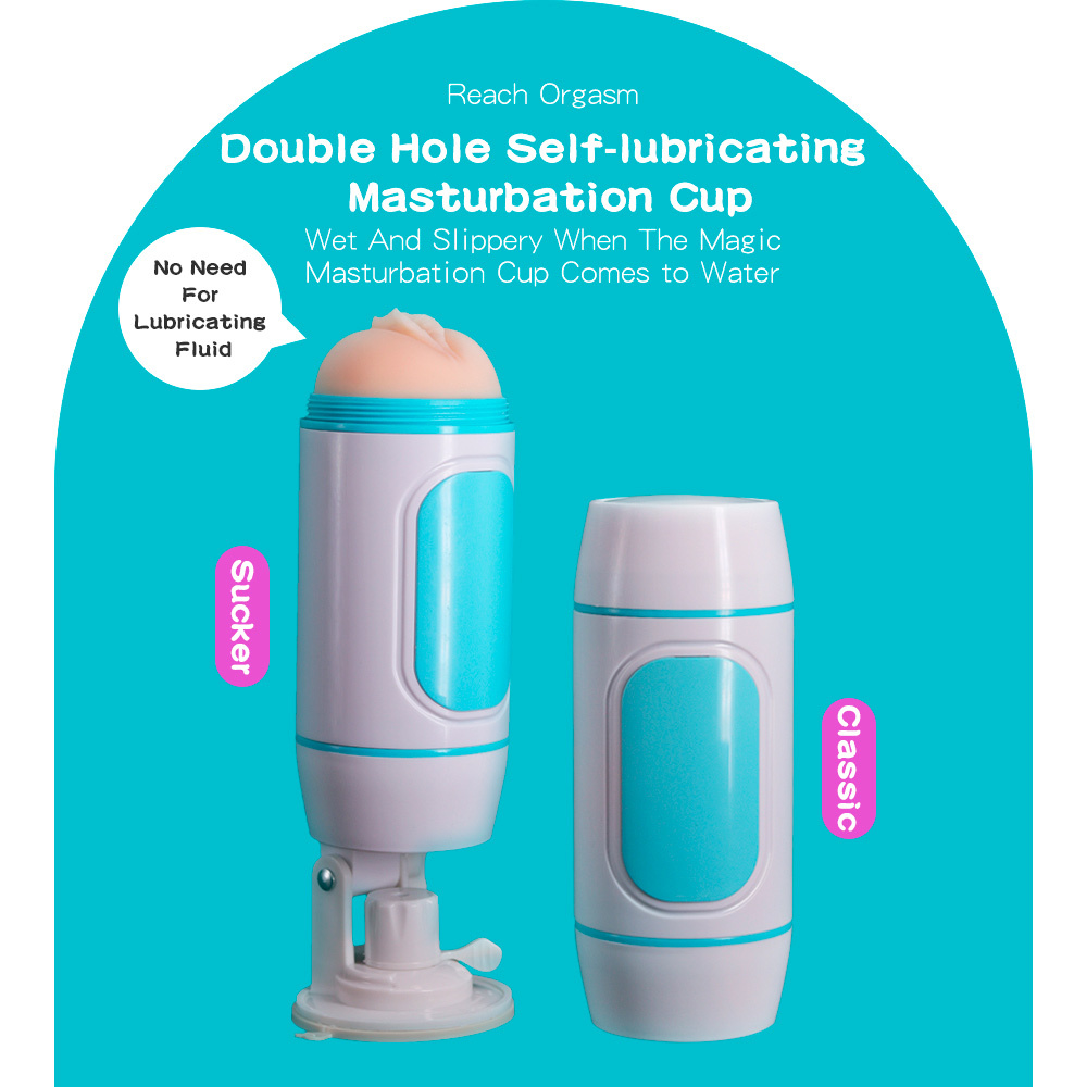 Duo-Masturbator Cup Selbstgleitend – Vagina- & Anus-Sensation