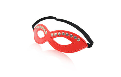 Mask Eyes Only Red With Studs – Stylish Mystery Of PU Leather