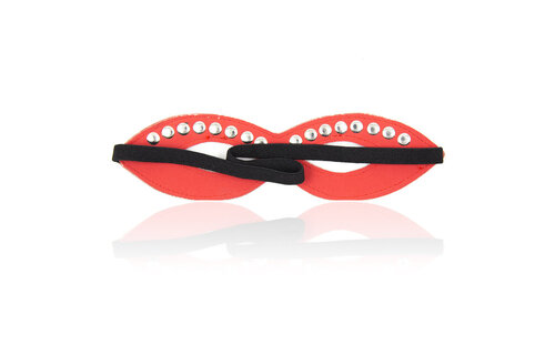 Mask Eyes Only Red With Studs – Stylish Mystery Of PU Leather