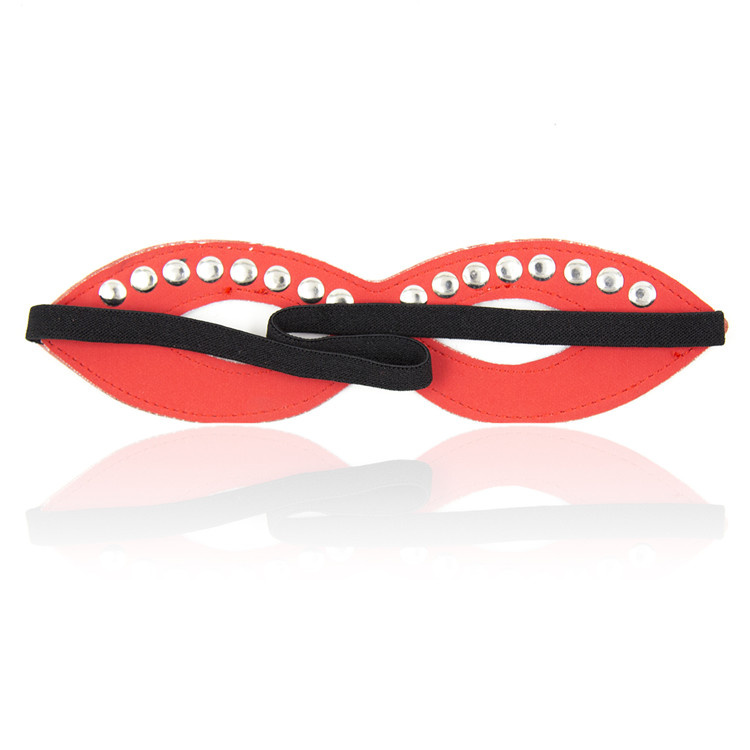 Mask Eyes Only Red With Studs – Stylish Mystery Of PU Leather