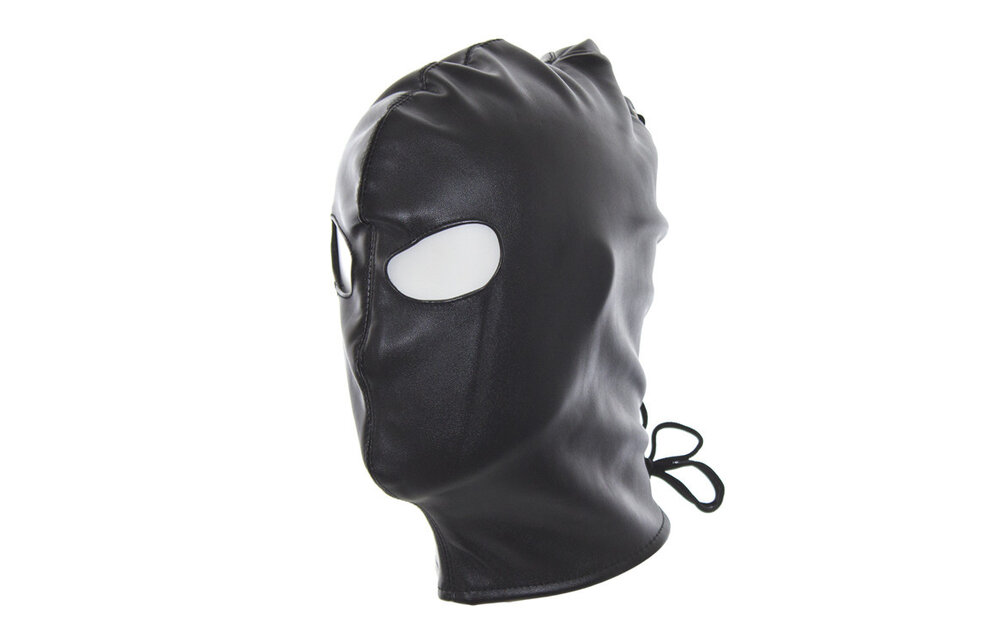 Kinky Black PU Leather Mask | Comfortable & Strong BDSM Mask