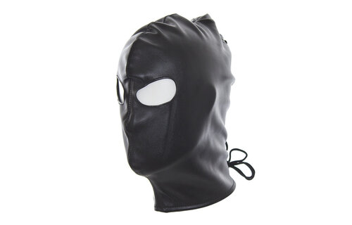 Kinky Black PU Leather Mask | Comfortable & Strong BDSM Mask