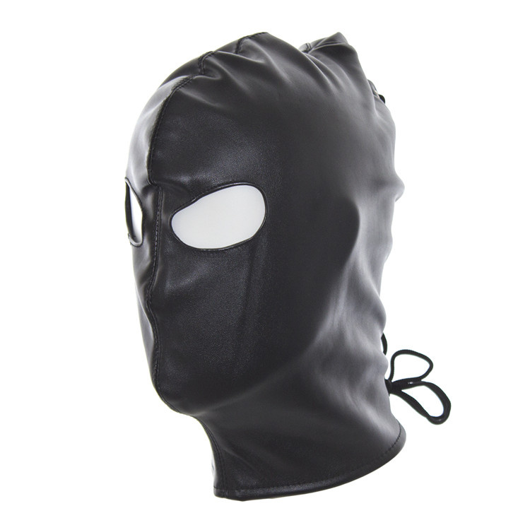 Kinky Zwart Pu-Leer Masker | Comfortabel & Sterk Bdsm Masker
