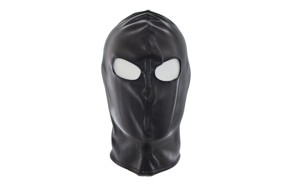 Kinky schwarze PU-Leder-Maske | Bequeme & robuste BDSM-Maske