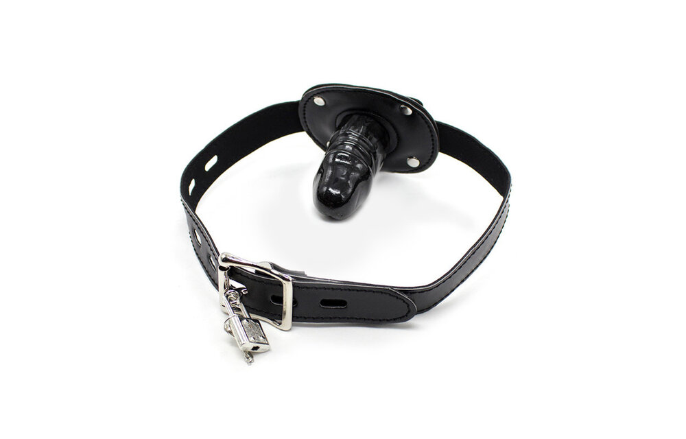 Penis Gag PU Leather | Comfortable & Lockable Safe