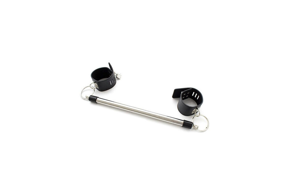 BDSM Spreader Bar 30 cm With Black PU Leather Restraints – Perfect