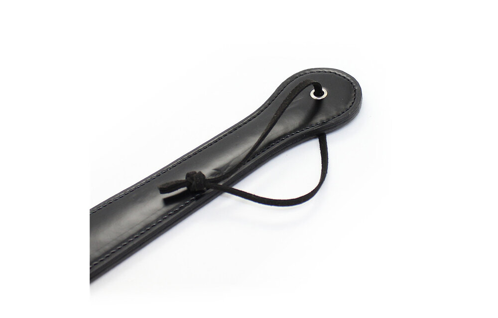 Black Whip Paddle Clap – Durable PU Leather BDSM Toy