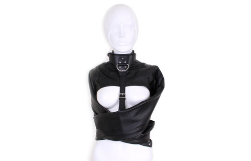 Straitjacket Small PU Leather | Sturdy Bondage Restraint Black