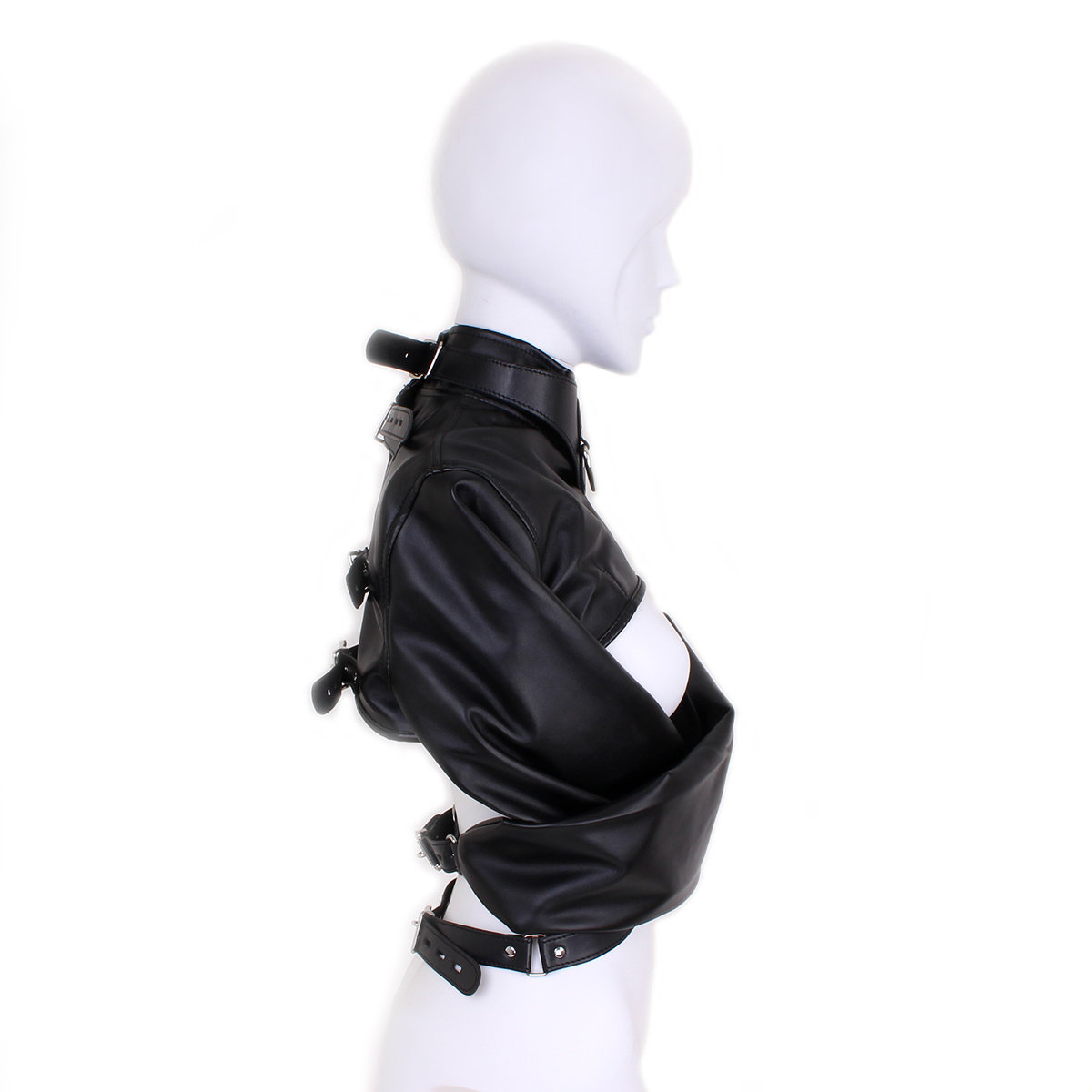 Dwangbuis Small Pu-Leder | Stevige Bondage Beperking Zwart