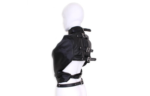 Straitjacket Small PU Leather | Sturdy Bondage Restraint Black