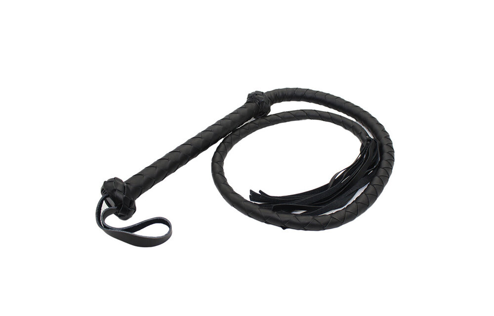 Zwarte Zweep 150 cm | Slank & Sterk voor BDSM Gebruik