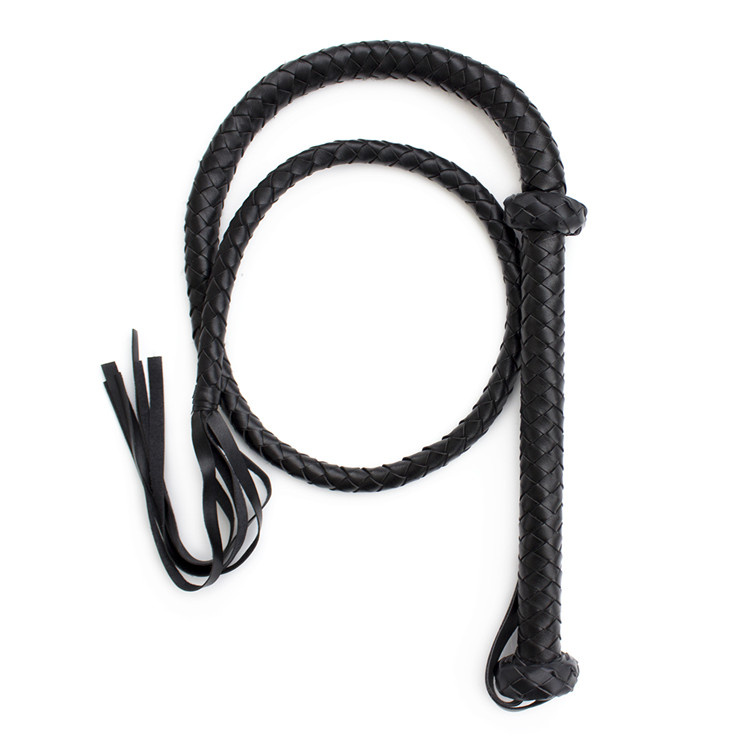 Black Whip 150 cm | Slim & Strong for BDSM Use