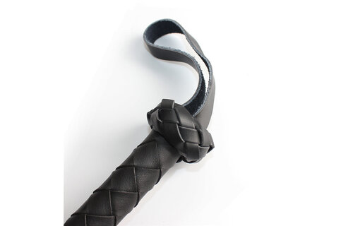 Black Whip 150 cm | Slim & Strong for BDSM Use