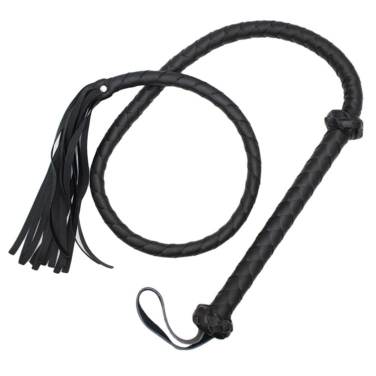 Black Whip 150 cm | Slim & Strong for BDSM Use