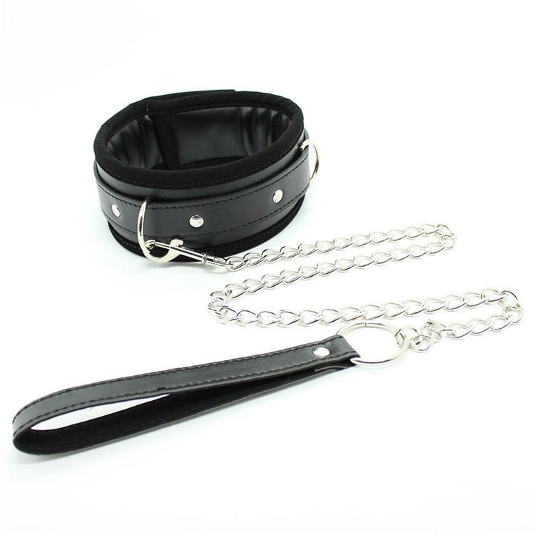 Gewatteerde Pu-Leren Halsband Zwart | Comfort & Controle Bdsm