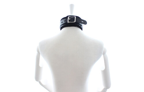 Gewatteerde Pu-Leren Halsband Zwart | Comfort & Controle Bdsm