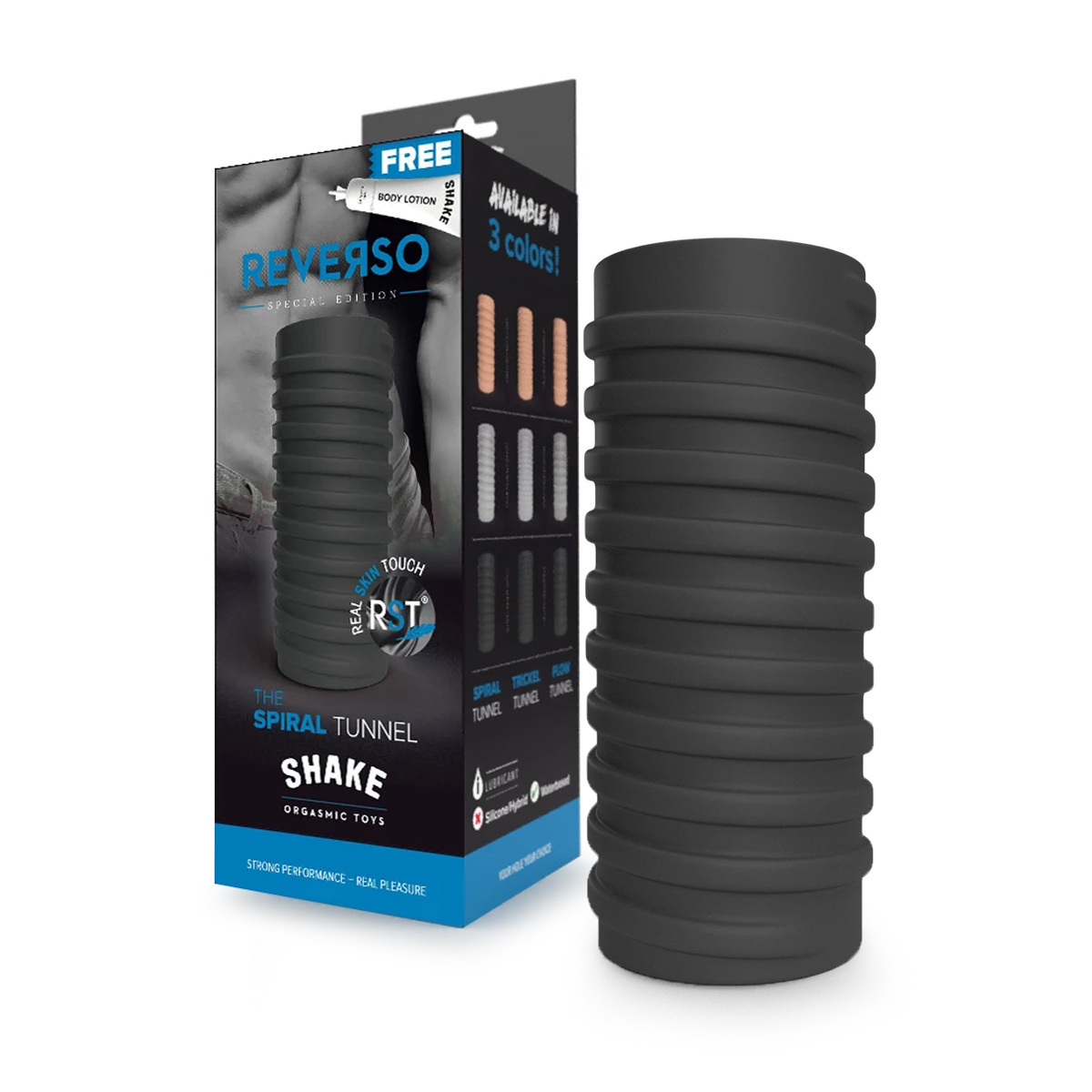 Spiral Masturbator Black – Wendbar, weich & intensives Vergnügen