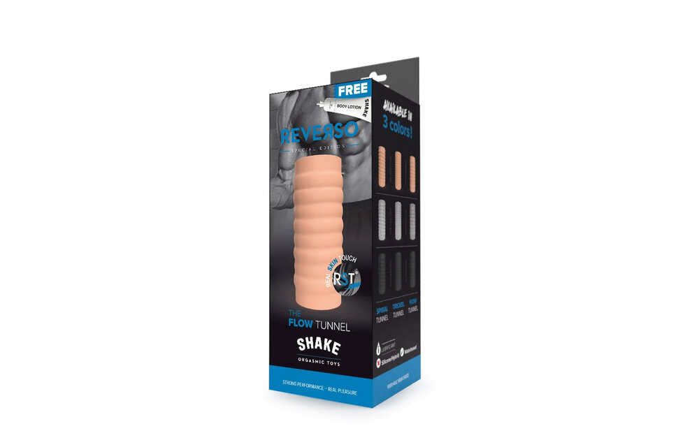 Flow Masturbator Flesh 14,5 cm | Omkeerbare Penis Sleeve Veilig