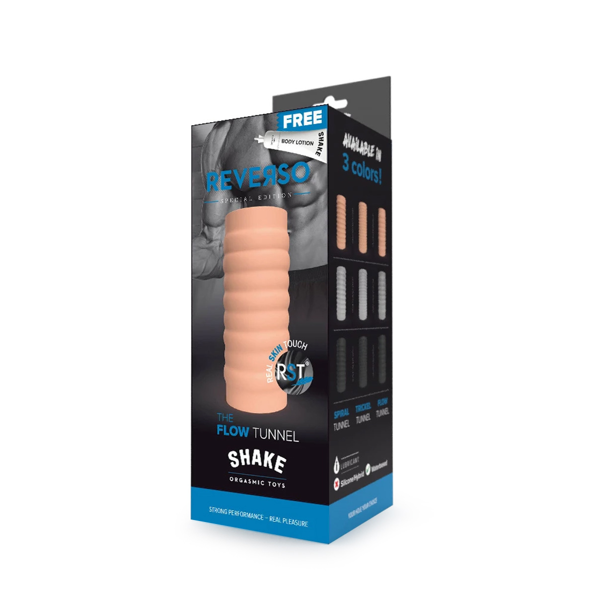 Flow Masturbator Flesh – Reversible Penis Sleeve 14.5 cm