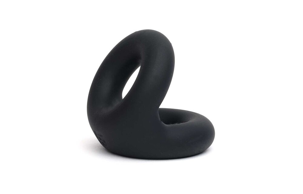 Schwarzer Liquid Silicone Rugby Cockring – Langlebig & bequem