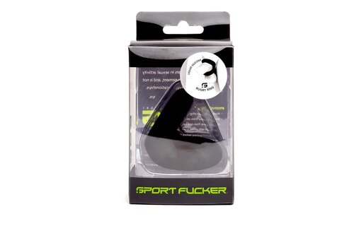 Zwarte Liquid Silicone Rugby Cockring – Duurzaam & Comfortabel