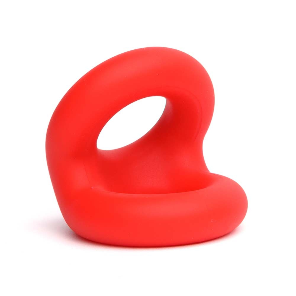 Red Liquid Silicone Rugby Ring – Durable Cock Ring 52mm