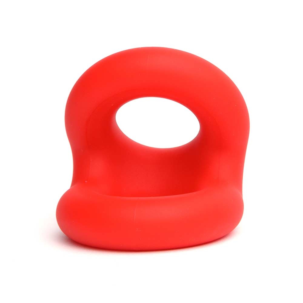 Red Liquid Silicone Rugby Ring – Durable Cock Ring 52mm