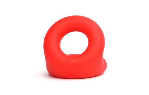 Roter Liquid Silicone Rugby Ring – Langlebiger Cockring 52 mm