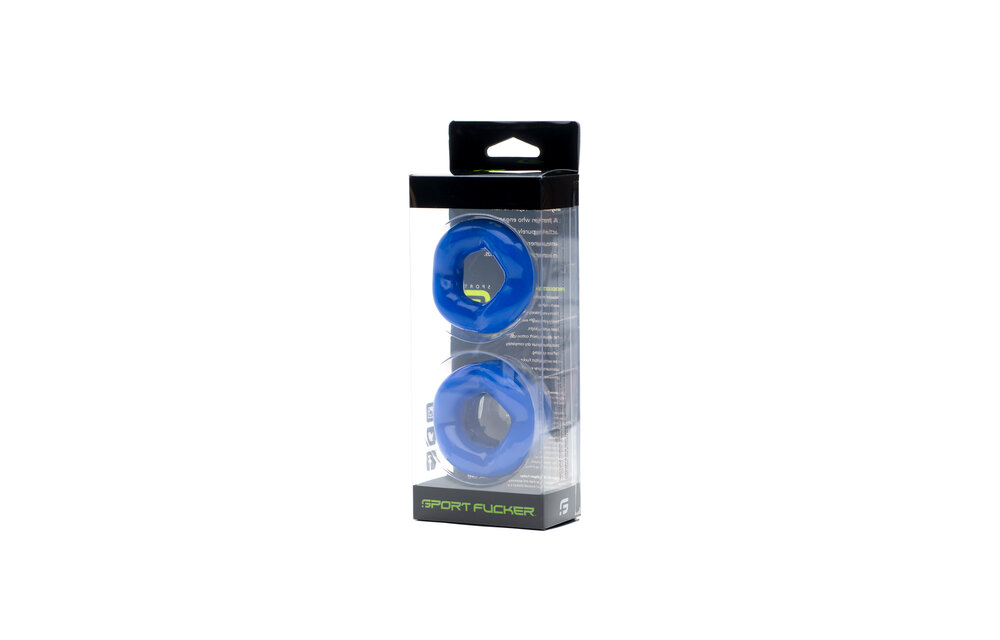 Revolution Ring Combo Set Blau – Cockring & Ballstretcher</assistant