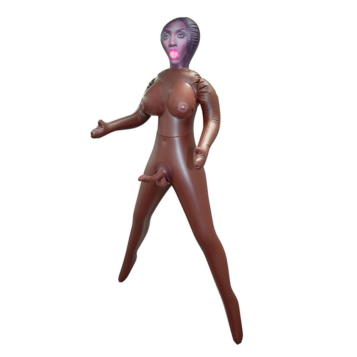 Eager Bae – Unieke Transseksuele Opblaaspop 1,5m Bruine Huid