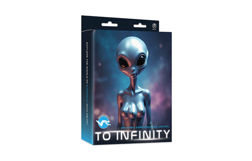 To Infinity 40SFA – Zilveren Futuristische PVC Figuur 1,53m