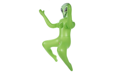 To Infinity 41SFA – Groene PVC Sculptuur met Dynamische Pose