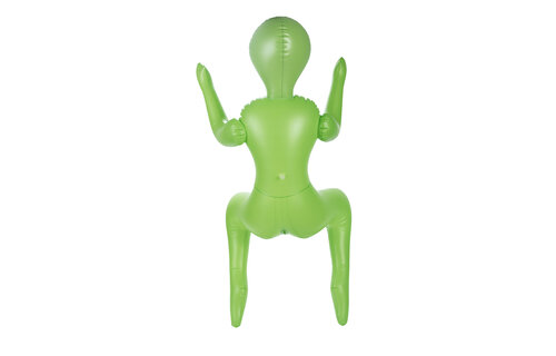 To Infinity 41SFA – Groene PVC Sculptuur met Dynamische Pose