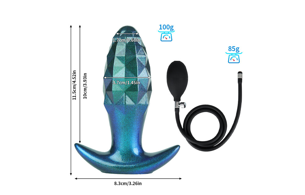 Celestial Diamond Opblaasbare Buttplug 11.5 cm - Kosmisch Plezier