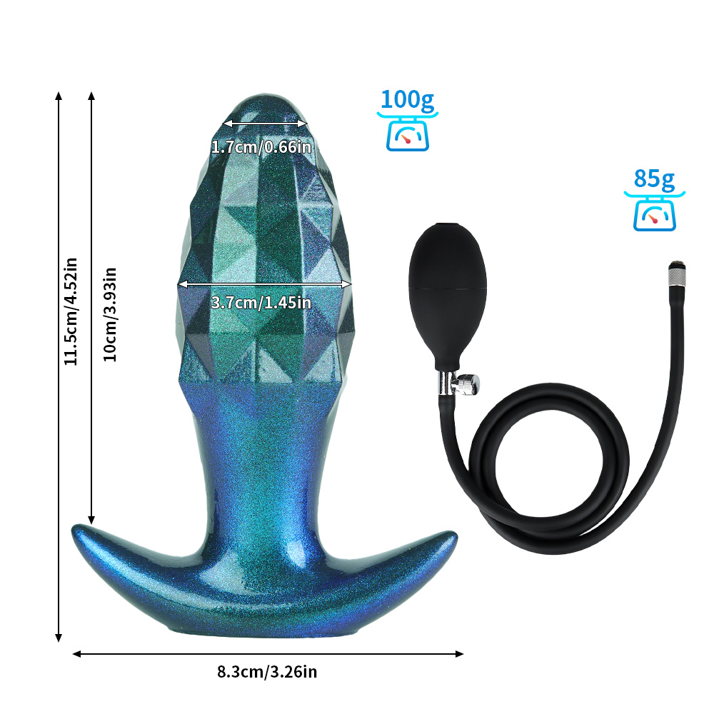 Celestial Diamond Inflatable Butt Plug 11.5 cm - Cosmic Pleasure