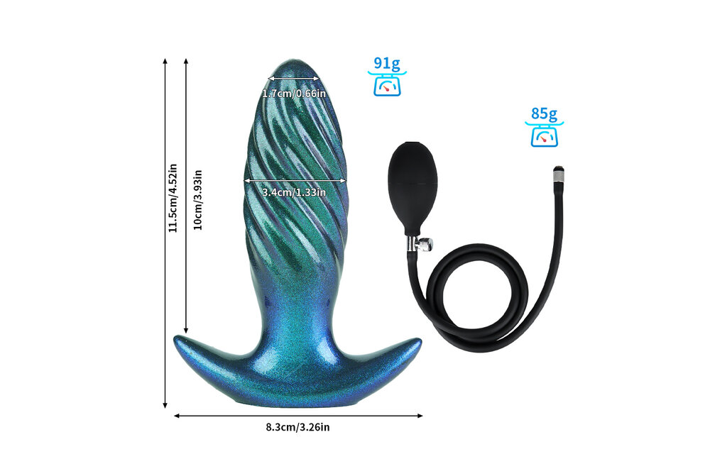 Neptune Ripple Opblaasbare Buttlug 11.5cm | Sensaties in Stijl